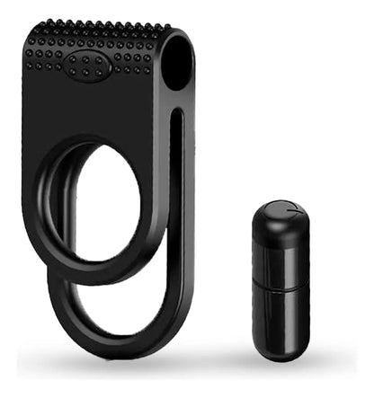 Stay Hard Double Cock Ring with Vibrating Bullet