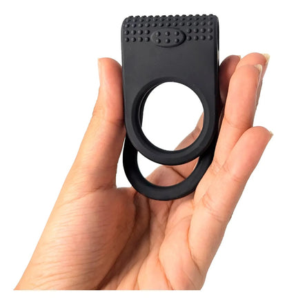 Stay Hard Double Cock Ring with Vibrating Bullet