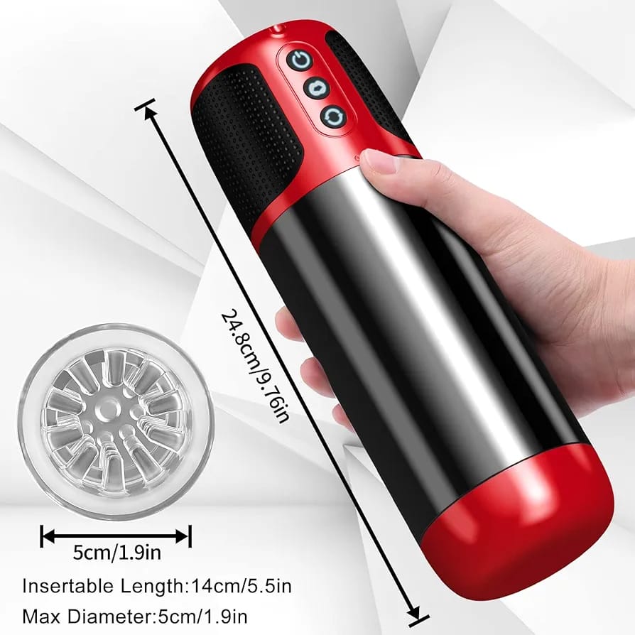 AquaPulse Rechargeable Sucking & Rotating Male Masturbator Cup - Waterproof
