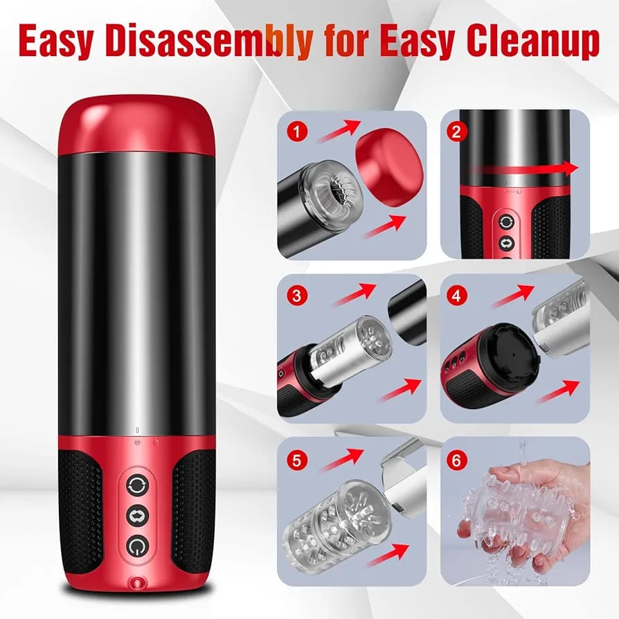 AquaPulse Rechargeable Sucking & Rotating Male Masturbator Cup - Waterproof