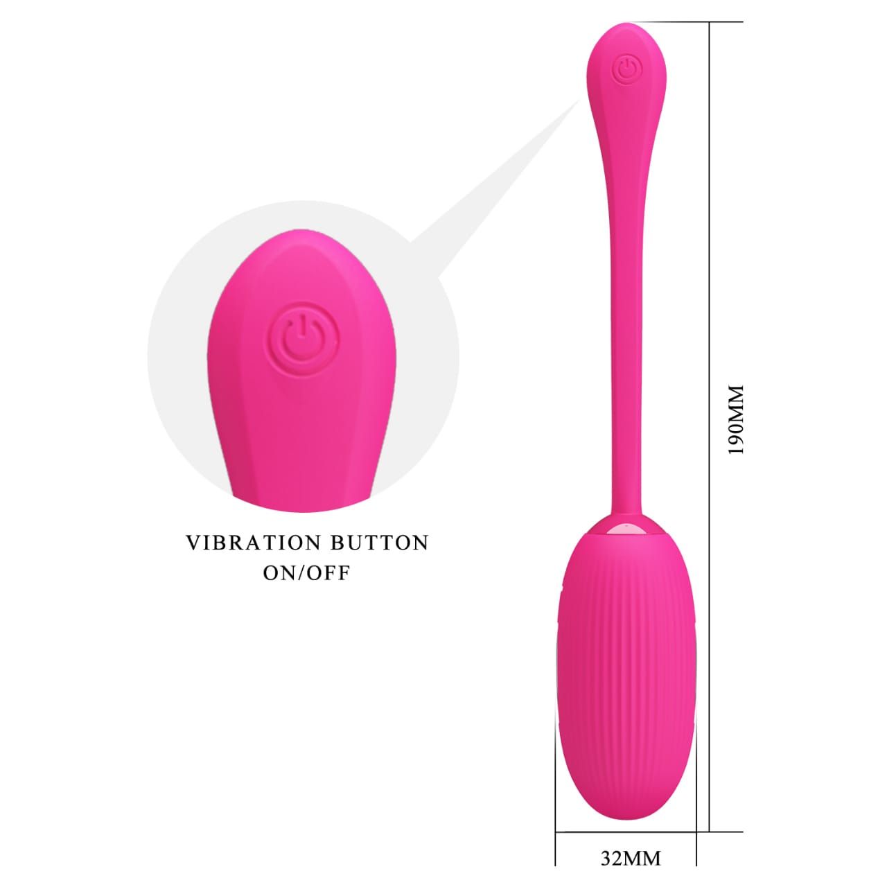 Pretty Love™ Doreen Cordless Rechargeable App Controlled Shock Therapy Remote Egg