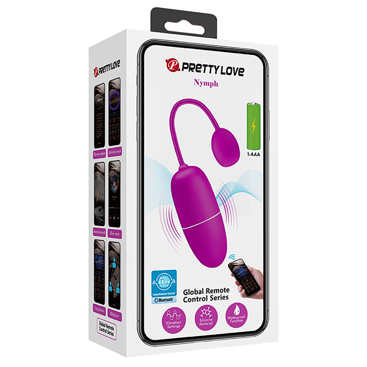Pretty Love™ Nymph Cordless Rechargeable App Controlled Remote Egg