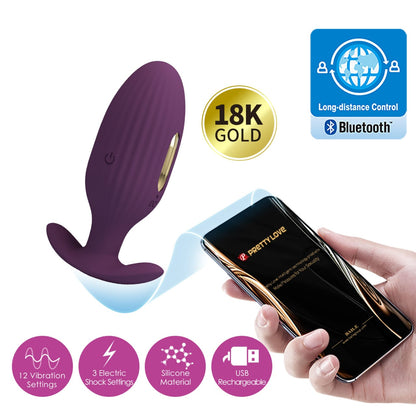 Pretty Love™ Jefferson Electric Shock Rechargeable App Controlled Butt Plug