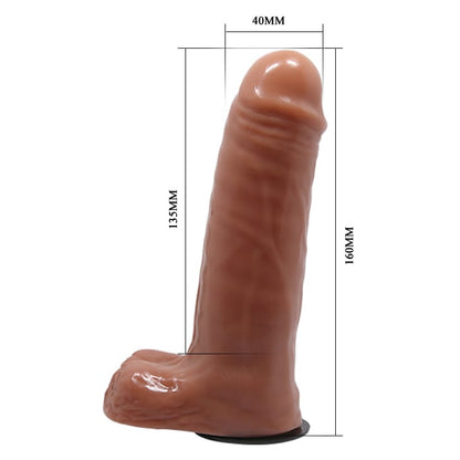 Baile Ultra Passionate Harness - Glide & Slide Skin Penis 6.2" Strap On Vibrator